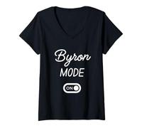 Women's Byron Mode On Name V-Neck T-Shirt