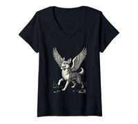 Women's Caacrinolaas A Griffin-Winged Rascal V-Neck T-Shirt
