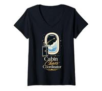 Women's Cabin Chaos Coordinator Air Hostess V-Neck T-Shirt