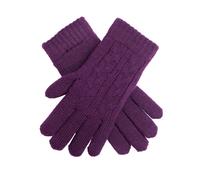Women's Cable Knit Gloves - AMETHYST / ONE