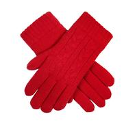 Women's Cable Knit Gloves - BERRY / ONE