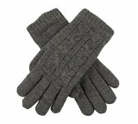Dents Women's Cable Knit Gloves CHARCOAL ONE