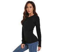 Women's Cable Knit Jumper - Black Small 8/10