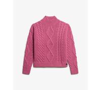 Superdry Womens Aran Cable Knit Polo Jumper