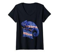 Women's Cabo Verde Cape Verdean Roots Cape Verde Flag V-Neck T-Shirt
