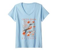 Women's Cactus Wren Official Arizona State Bird V-Neck T-Shirt