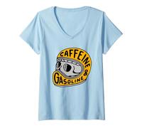 Women's Caffeine and Gasoline V-Neck T-Shirt