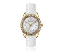 Women's calf leather watch Marc Lauder Tirana MOP Blanc 18x16 mm