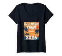 Women's California Crew 2026 Vacation Matching Group Travelers Trip V-Neck T-Shirt