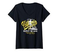 Women's California Westfield Respect The Wave Surf 1987 V-Neck T-Shirt