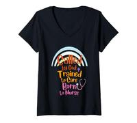 Women's Called by God Nurse RN Faith Filled V-Neck T-Shirt