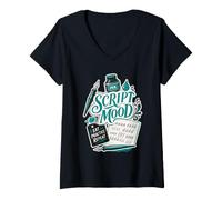 Women's Calligraphy Script Lettering Practice V-Neck T-Shirt