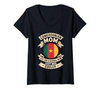 Womens Cameroonian Mom Just Like Normal Except Cooler V-Neck T-Shirt