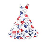 Women's Cami Dress UK Clearance Women's Vintage Dress 1950s Audrey Hepburn Dress Floral Print Sleeveless Slip Dress A Line Swing Flowy Tea Dress 60s Cocktail Party Dresses Dance Gown