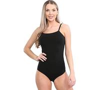 Womens Cami Strappy Sleeveless Leotard, Ladies Thin Strap Plain Bodysuit Sting Strap Cotton Stretch Dance Ballet Leotards Camisole Bodysuit Gymnastics Gym Wear Cami Top S-XXL