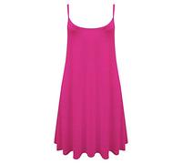Womens Cami Swing Dress Ladies Sleeveless Round Neck Plain and Printed Camisole Vest Top Strappy Swing Dress Casual Summer Wear Fancy Party Beach Wear Cami Strappy Top Plus Size 8-26