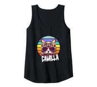 Womens CAMILLA - Beautiful girl name with a cool funny Cat Tank Top