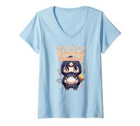 Women's Camino de Santiago Ninja Level Unlocked Pilgrim Hiking Spain V-Neck T-Shirt