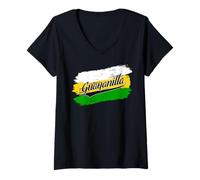 Womens Camisas de Puerto Rico Hecho En Guayanilla City V-Neck T-Shirt