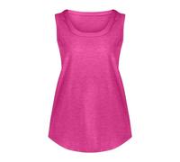 Womens Camisole Loose Vest Tops Basic Shirts Tank Women's Solid Color Round Neck Vest Summer Fashion Casual Top Casual Top for Women (Hot Pink, S)