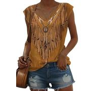 Women's Camisole Tank Top Native American Indian Print Sleeveless Regular T Shirt Tops V Neck Casual Loose Blouse Tunic Ladies Tee