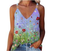 Women's Camisole & Vests Summer Tops for Women UK Sale Clearance,Ladies Tops Floral Print Tank Tops Longline T-Shirt Going Out Elegant Casual Loose Sleeveless Tshirt Blouses Cami Tunic Vest Tops