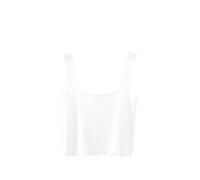 Women's Camisole - Women's Fashion Slim Sexy Short Summer Tops Sleeveless Knitted Vest Elegant Party Streetwear Thin Camisole Bottoming T-Shirts,White,S
