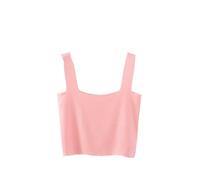 Women's Camisole - Women's Fashion Slim Sexy Short Summer Tops Sleeveless Knitted Vest Vintage Party Streetwear Thin Camisole Bottoming T-Shirts,Pink,S