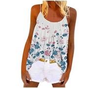 Women's Camisoles & Vests Spaghetti Strap Summer Tops Tie-Dye Gradient Sleeveless Tank Top Color Block Flowy T Shirts Loose Fit Camisole Sexy Cami Tops Tshirts for Holiday Beach UK Sale Clearance