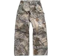 Women's Camo Cargo Pants Y2k Maple Leaf Print High Waist Baggy Camouflage Pants Loose Army Cargo Joggers Sweatpants, Brown-5, XXL