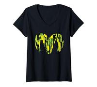 Women's Camouflage Bighorn Sheep V-Neck T-Shirt