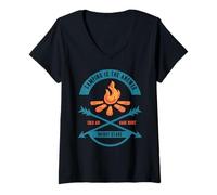 Women's Camping is The Answer for Outdoor Adventure Enthusiasts V-Neck T-Shirt