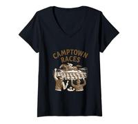Womens Camptown Races 1850 Classic American Folk Song Tribute V-Neck T-Shirt