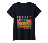 Womens Can I Lick It Periodic Table Shirt V-Neck T-Shirt