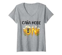 Womens Caña Mode On V-Neck T-Shirt