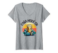 Womens Caña Mode On V-Neck T-Shirt