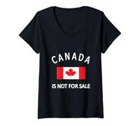 Womens Canada is Not for Sale It's Priceless, Sovereign & Strong V-Neck T-Shirt