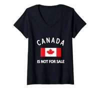 Womens Canada is Not for Sale It's Priceless, Sovereign & Strong V-Neck T-Shirt