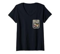 Womens Canada Walleye Be Back Fishing Trip Angler Canada 2026 V-Neck T-Shirt