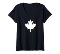 Womens Canadian Flag Women Men Kids Maple Syrup Syrup Leaf Canada V-Neck T-Shirt