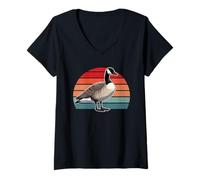 Womens Canadian Goose Goose Geese Canada V-Neck T-Shirt