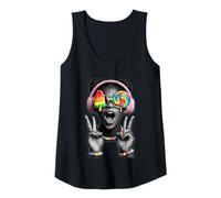 Womens Candy Vision Pop Art Face Lollipop Popsicle Glasses Graphic Tank Top