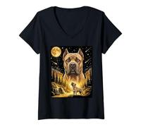 Women's Cane Corso Howling Corso Owner Dog Trainer Cane Corso V-Neck T-Shirt