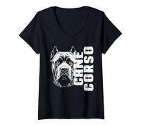 Women's Cane Corso Italiano Dog Mastiff Guard Italian Guardian Breed V-Neck T-Shirt