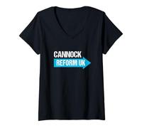 Women's Cannock Reform UK - Local Elections V-Neck T-Shirt