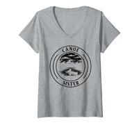 Womens Canoeing Sister Canoe Sister Canoeist V-Neck T-Shirt