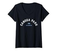 Womens Canoga Park Los Angeles | Vintage L.A. Valley California V-Neck T-Shirt