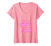 Women's Can't Talk Right Now I'm Doing Hot Girl Shit - Tee V-Neck T-Shirt, Pink, X-Large