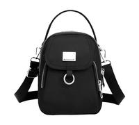 Women's Canvas Atmosphere Mom Bag Crossbody Fabric Multi-Compartment Shoulder Bag Hiking Backpacks Men, black, A
