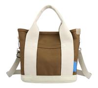 Women's Canvas Tote Bag | Large Capacity Adjustable Multi-Compartment Canvas Messenger Bag | For Women Adults Outings Travel Study Work Seasons Autumn